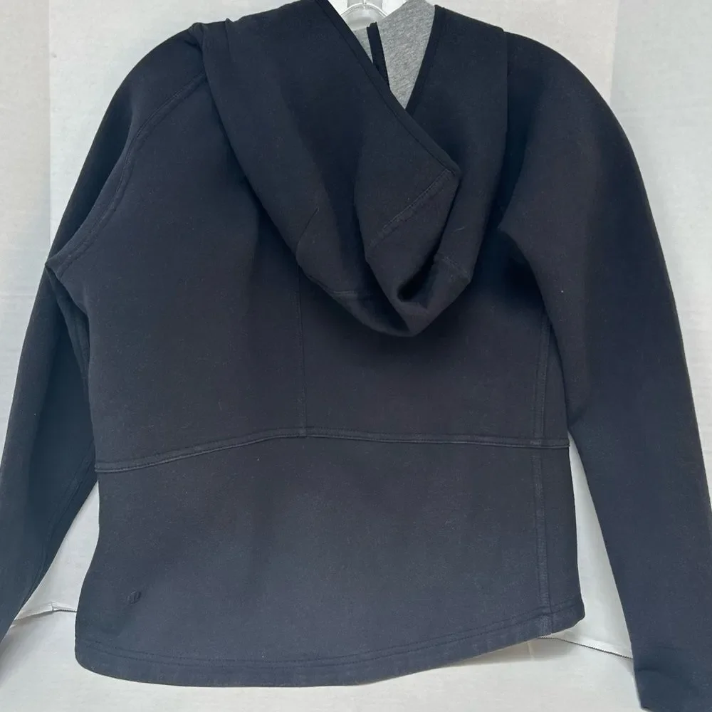 Lululemon City‎ Bound Hoodie Black Full Zip Sweatshirt Hood Size 4